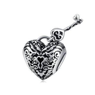 Talisman din argint 925 Heart Lock and Key