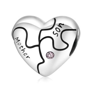 Talisman din argint 925 Heart MomSon with Love