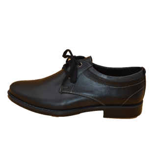 Pantofi barbati cu siret, DyanY, Piele naturala,  Negru, ta1153