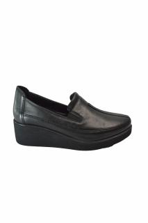 Pantofi dama talpa ordopedica, SCV, Piele naturala, Negru, ta1295