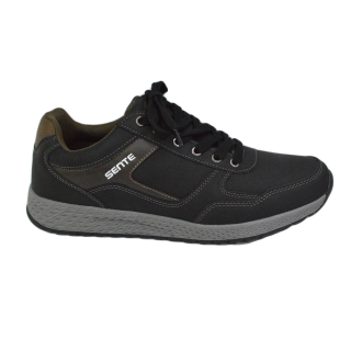 Pantofi sport barbati, SENTE, piele ecologica, Negru C1110