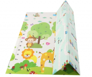 Covor de joaca termic girafa si tren 200 X 180 X 1.5 cm, Simply Joy,pliabil,antiderapant,educativ si interactiv cu doua fete, extra gros, protectie impotriva loviturilor, cadou pentru bebe 2024