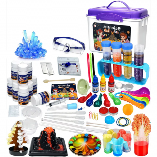 Set de Joaca Educativ Stiinta pentru Copii, Simply Joy  , Jucarie STEM cu 80 Experimente Stiintifice, Instructiuni in Limba Romana, Jucarie Educativa pentru Baieti si Fete