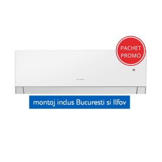 Aparat de aer conditionat Gree Clivia 12000 BTU, Inverter, Wi-Fi, GWH12AUCXB-K6DNA2A - pachet montaj inclus Bucuresti si Ilfov