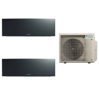 Aparat de aer conditionat multisplit Daikin Bluevolution cu doua unitati interne Emura 7000 BTU Black