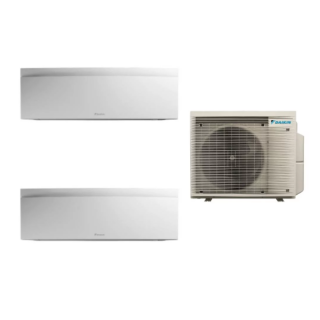 Aparat de aer conditionat multisplit Daikin Bluevolution cu doua unitati interne Emura 7000 si una de 12000 BTU White