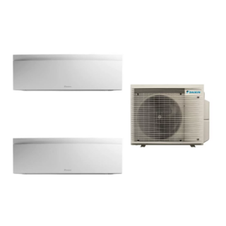 Aparat de aer conditionat multisplit Daikin Bluevolution cu doua unitati interne Emura White 7000 si 12000 BTU