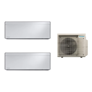 Aparat de aer conditionat multisplit Daikin Bluevolution cu doua unitati interne Stylish 7000 BTU Silver