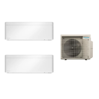 Aparat de aer conditionat multisplit Daikin Bluevolution cu doua unitati interne Stylish 7000 si 12000 BTU White