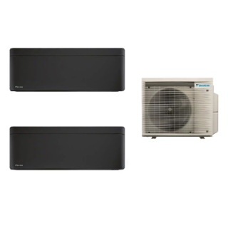 Aparat de aer conditionat multisplit Daikin Bluevolution cu doua unitati interne Stylish 7000 si 9000 BTU Black