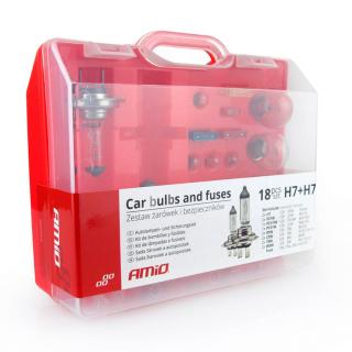 Set becuri si sigurante  auto 19 buc 2xH7