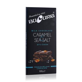 Ciocolata cu Lapte, Caramel si Sare de Mare - Bucuria 31% Cacao