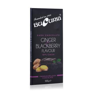 Ciocolata Neagra cu Ghimbir si Mure - Bucuria 57% Cacao