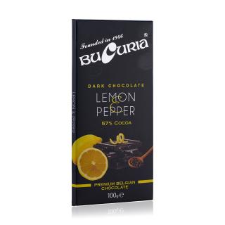 Ciocolata Neagra cu Lamaie si Piper - Bucuria 57% Cacao