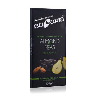 Ciocolata Neagra cu Migdale si Para - Bucuria 57% Cacao