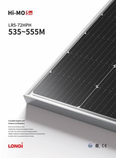 Panou solar Longi 550W fotovoltaic monocristalin, LR5-72HPH 535 555M, 550W Taxa verde inclusa Taxa verde inclusa
