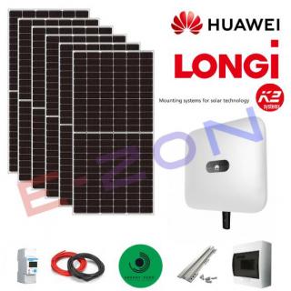 Sistem Fotovoltaic panouri 10 kw ON GRID trifazic , Set complet panouri LONGI monocristalin, Sistem Fixare K2,Invertor Huawei, Smartmeter