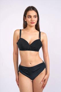 Costum de baie dama, batal-marime mare, 2 piese, snur reglabil, negru