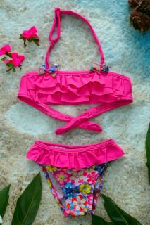 Costum de baie fete 2 piese, roz