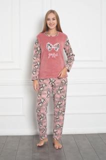 Pijama cocolino dama, imprimeu Joyful, corai 322