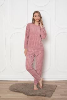 Pijama cocolino dama, soft polar, imprimeu modern, corai 501