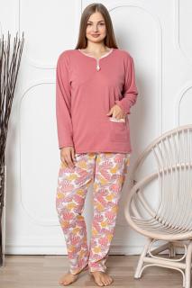 Pijama dama batal marime mare, bumbac interlok, corai 2034 2037