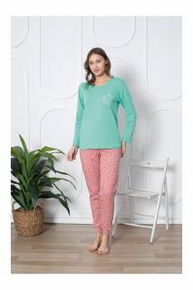 Pijama dama bumbac calitativ fin, roz vernil 310
