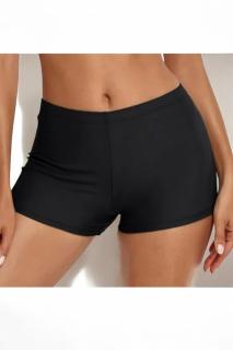 Slip de baie dama, tip pantaloni scurti cu snur reglabil, negru 2296d