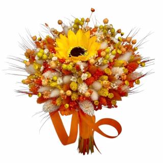Buchet cu floarea soarelui , personalizabil, ideal pentru  nunta traditionala  sau cadou