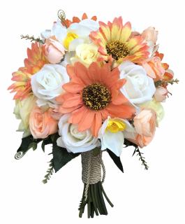 Buchet de Flori EVENTISSIMI - Crizanteme si Trandafiri, Multicolor, 35 de fire