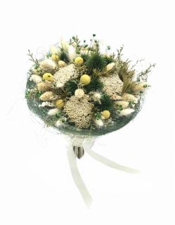 Buchet de Flori Eventissimi - Plante Uscate, Multicolor, verde   crem