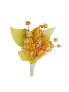 Cocarda  flori pentru piept, din Flori Naturale Uscate - Eleganta si Rafinament pentru Evenimentele