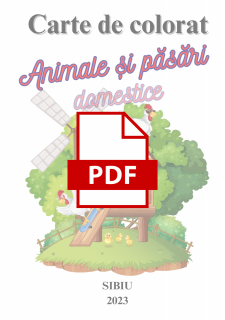 PDF - Carte de colorat   Animale si pasari domestice   30 pag   A5