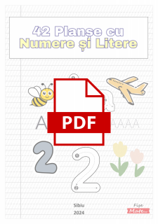 PDF - Planse A4 cu Numere si Litere de Tipar (42 pag)