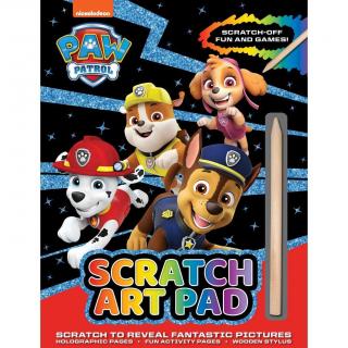 Caiet cu Fise Razuibile si activitati Paw Patrol Scratch Art Pad Alligator AB3324PWSR