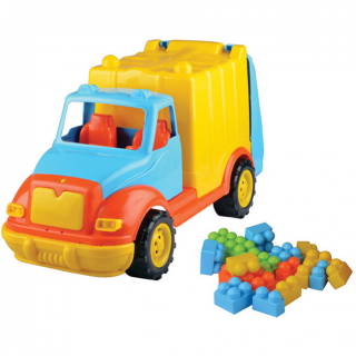 Camion pentru gunoi 48 cm cu 38 piese constructie Ucar Toys UC86