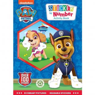 Carte de activitati cu stickere pe numere Paw Patrol, 100 stickere Alligator AB3429PWSAB2