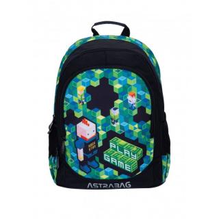 Ghiozdan scolar cu 3 compartimente Play Game Pixele AB340 Astrabag