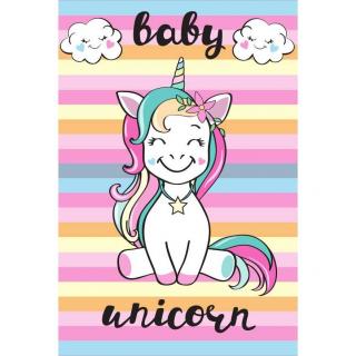 Prosop fata Baby Unicorn 30x50 cm SunCity CBX191308TNL