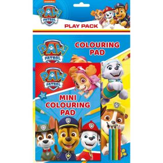 Set 2 carti de colorat cu 4 creioane Paw Patrol Play Pack Alligator AB3236PWPP