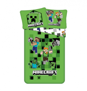 Set lenjerie de pat Minecraft Out of the Box 140A 200 cm