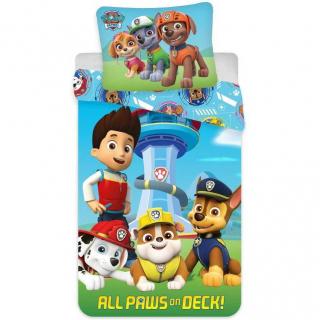 Set lenjerie pat copii Paw Patrol All Paws On Deck 100x135 + 40x60 SunCity BRM004887