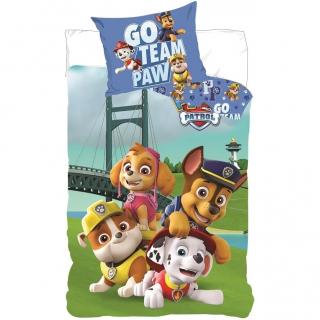 Set lenjerie pat copii Paw Patrol Go Team 100x135 + 40x60 SunCity BRM001015