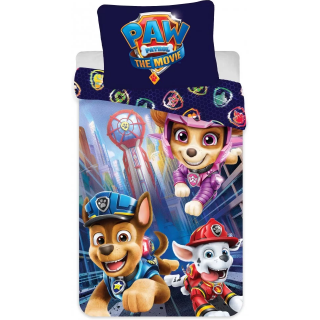 Set lenjerie pat copii Paw Patrol The Movie 100A 140 cm, 40A 45 cm SunCity BRM007611