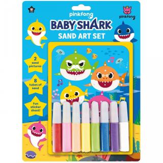 Set Pictura cu nisip, 2 imagini si 1 folie stickere Baby Shark Alligator AB3210BSSD