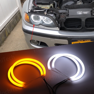 Kit Angel Eyes Cotton cu Semnalizare pentru BMW E46