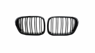 Set 2 grile duble, negru lucios, M Design pentru BMW E39