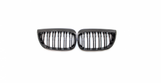 Set 2 grile duble, negru lucios, M Design pentru BMW E81 E87 Nonfacelift