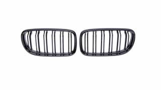 Set 2 grile duble, negru lucios, M Design pentru BMW E90 Facelift