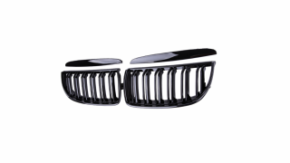Set 2 grile duble, negru lucios, M Design pentru BMW E90 Nonfacelift